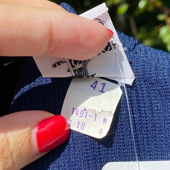 Deadstock NWT 60s 70 Flower Power Mod Ribbed Knit Bold Floral Hostess Maxi Dress - Picture 7 of 10